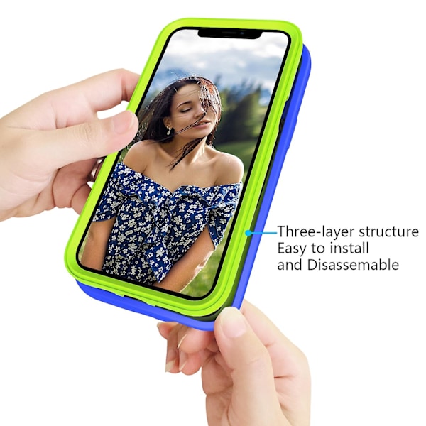 Silikon + PC-telefondeksel for iPhone 14 Plus