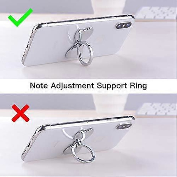 Fingerring Stabilitetshållare Baksida Ställbar Hopfällbar Handgrepp Knopp Loop Bilfäste Krok Stöd 360 för iPhone Samsung Galaxy Mobil Söta Tillbehör