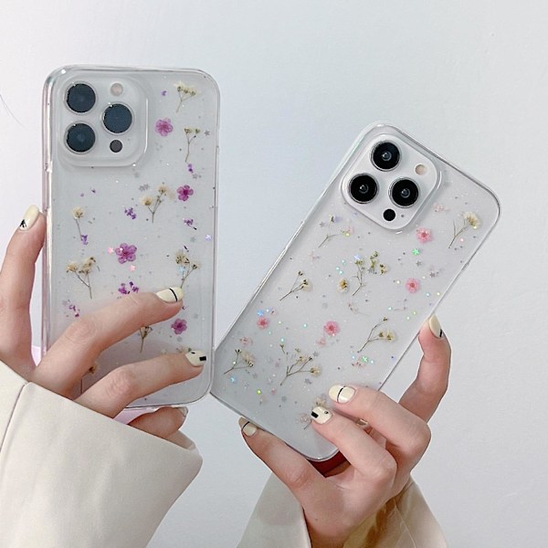 Gypsophila TPU-skal för iPhone 15 Plus