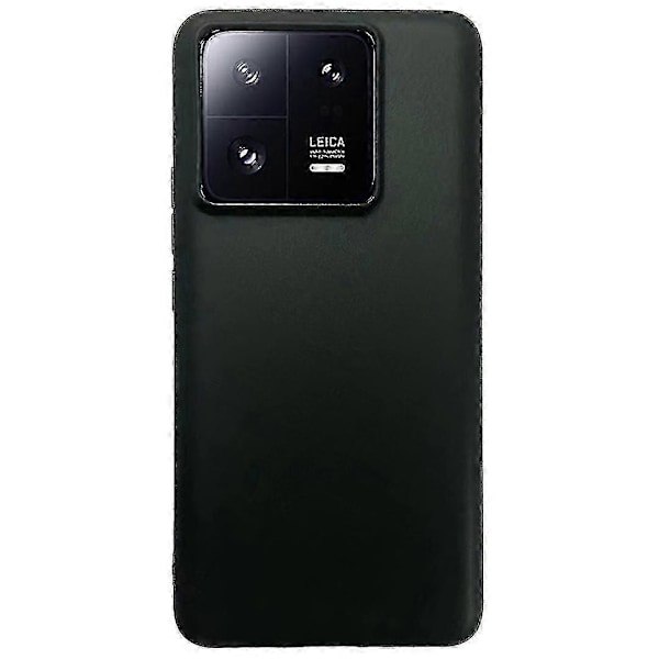 TPU-skal för Xiaomi 13T Pro, matt telefonfodral stötsäkert baksida (stort hål för bakre linsen) - svart