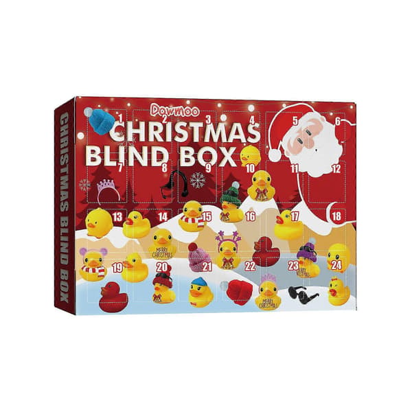 24-lukers adventskalender - Jule-blindboks med badeandleker, gaveeske, dekorasjon