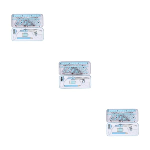 1/3 Matematikk Geometri Sett 8 stk Studenttilbehør Gradskive for 3 sett 3Set