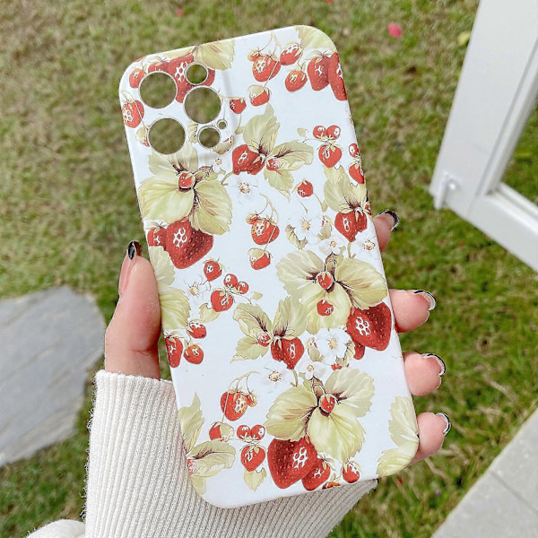 Vandmærke blomstermønster PC-telefoncover til iPhone 12 mini