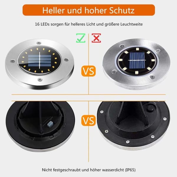 Have Solcellelamper 6-pak 16 stk. LED Solcellelamper Udendørs