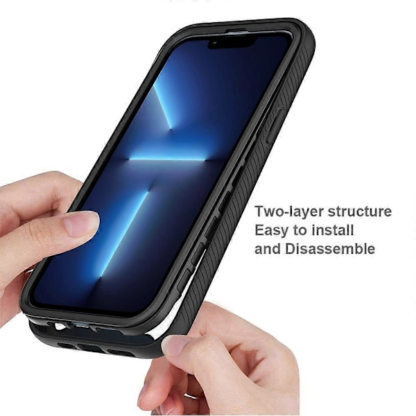 Stjerneskimmel Solid Farve PC + TPU Telefon Cover til iPhone 14 Plus