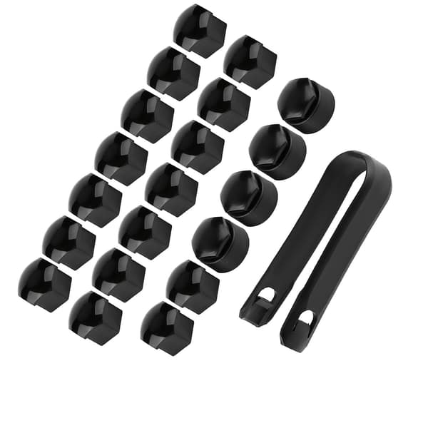 20 kpl 17 mm pyöränmutteripultit auton navan suojus varkaudenesto suojakorkki musta