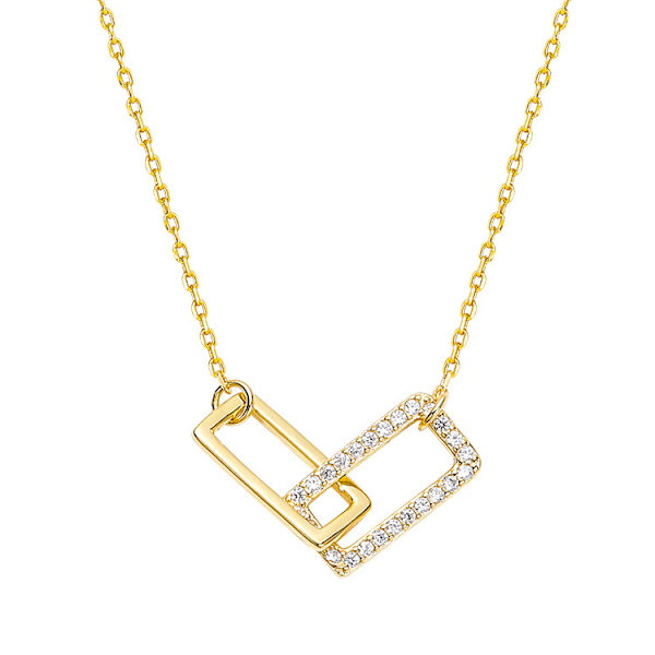 Hule Firkant Halskæder Dame Niche Design Frostklar Geometrisk gold