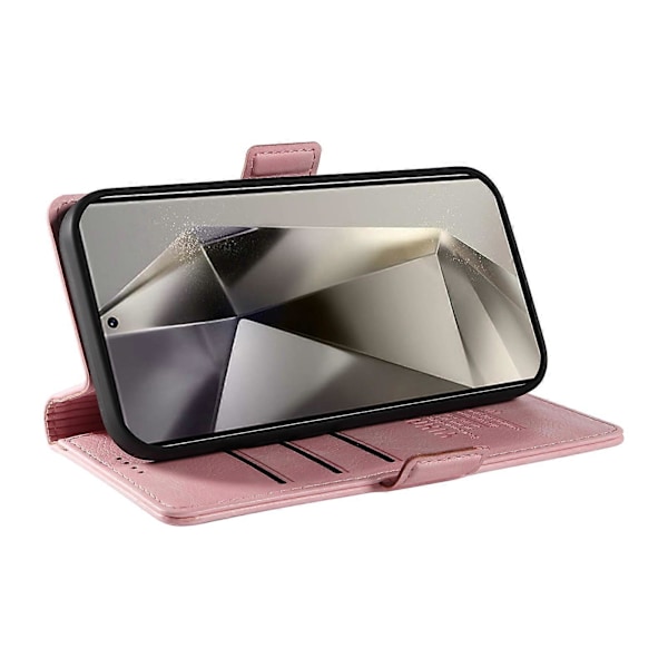 Til Samsung Galaxy S25 Ultra Case Side Buckle PU Læder Telefon Cover Litchi Tekstur