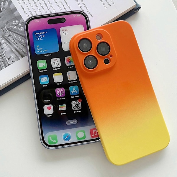 Gradient telefoncover med hudfornemmelse til iPhone 14 Plus