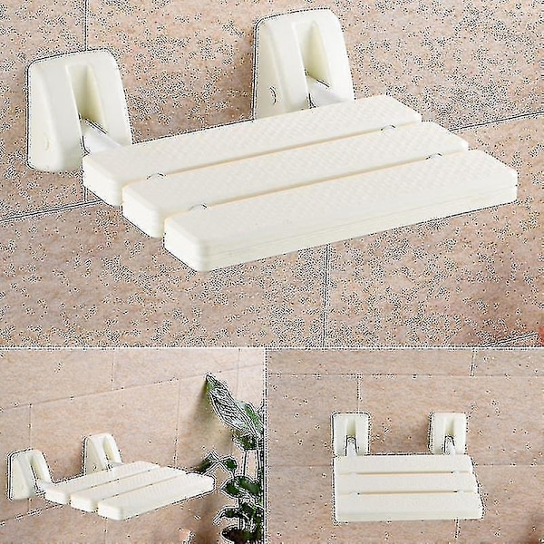 Sammenleggbart veggmontert dusjsete veggmontert white