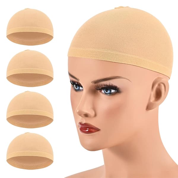 4-pack Passande Andningsbara Svettabsorberande Peruker för Kvinnor (Tan)