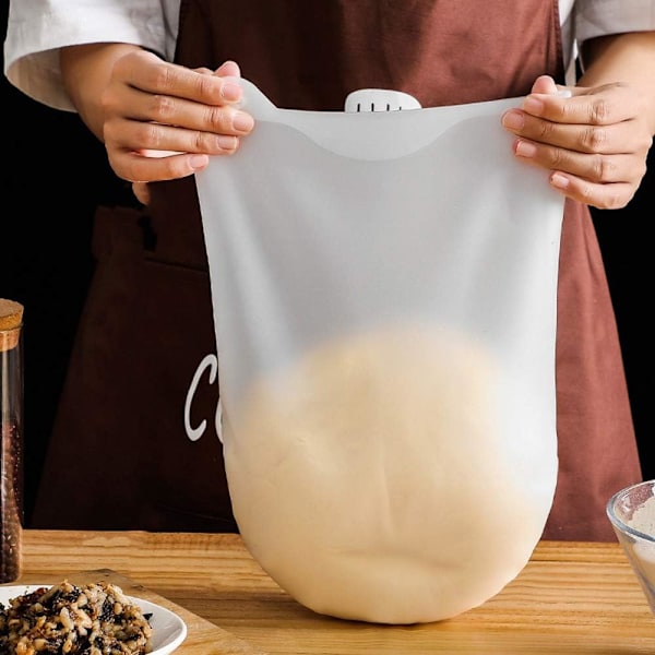Stor Silikon Eltingspose, Gjenbrukbar Matvaregodkjent Silikonpose, Multifunksjonell Deigmikser For Brød, Bakverk Og Pizza