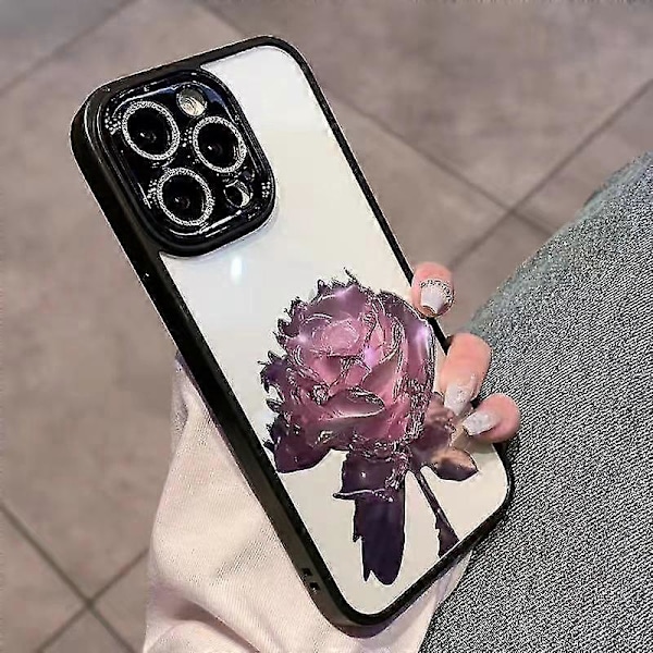 Glitter Kameraring Telefonfodral TPU-skydd För 12 Pro Med