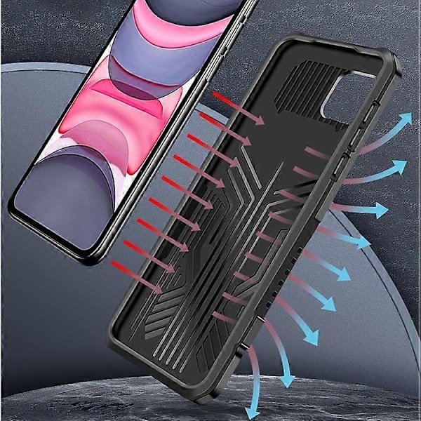 IPhone 11:lle Kone Armor Warrior Iskunkestävä PC + TPU Suojakotelo