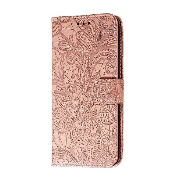 Blonde Blomst Læder Etui til iPhone 12 mini