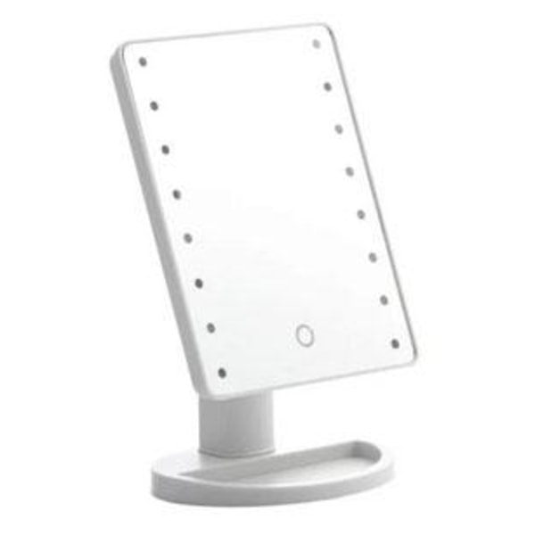 Justerbart Sminkespeil med LED Hvit Hvit