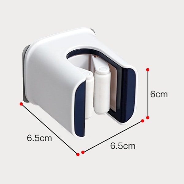 Kost og moppholder, multifunksjonell griper, kostholder Veggmontert selvklebende uten boring blå blue