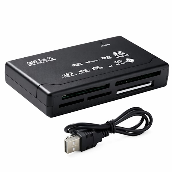 Multikortläsare USB 2.0 – Stöd för 150 minneskort