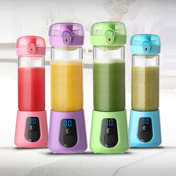 Bærbar USB genopladelig juicepresser til hjemmet blue