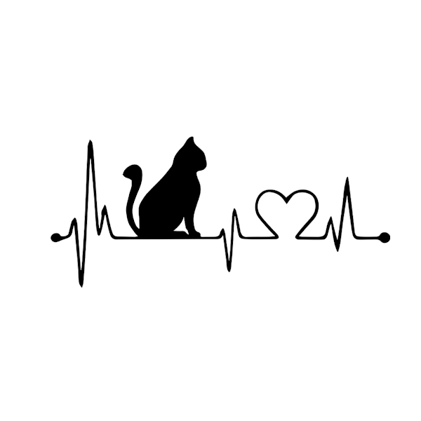 4 stk Bilsticker Katt Dekaler Auto Lastebil Bumper Vindus Dekal