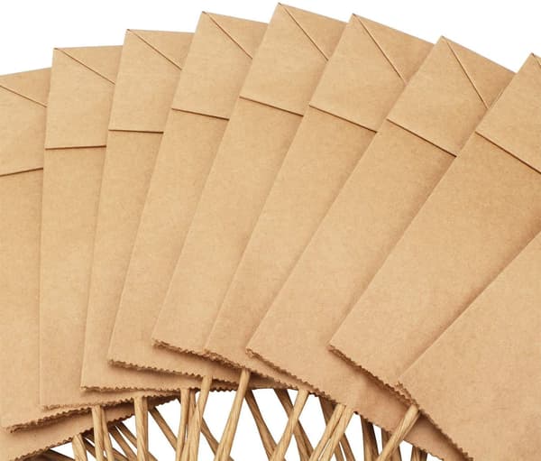 24 Kraft-paperikassi, paperikahvat, luonnollinen väri