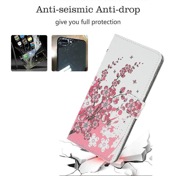 Læder Wallet Case med Mønsterprint til iPhone 12 Mini