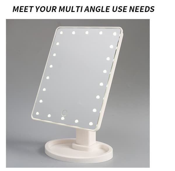 Justerbart makeup spejl med LED hvid