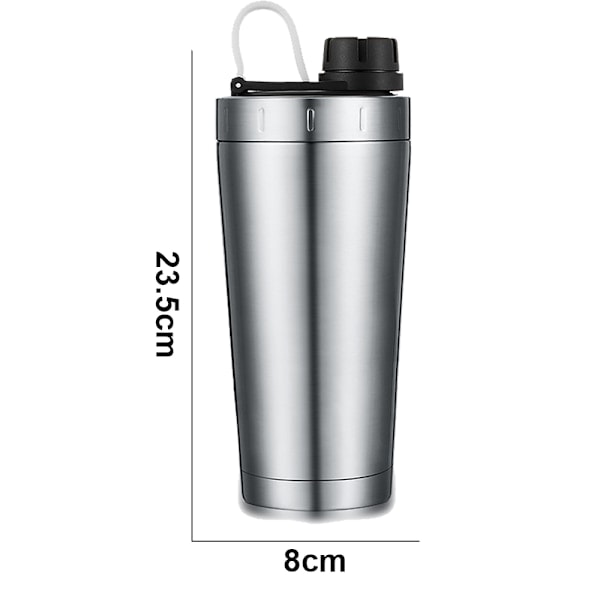 Protein Shaker Kop i Rustfrit Stål - Protein Shaker Kop med Kugler