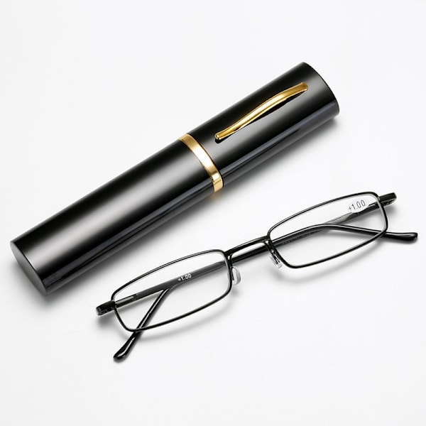 Ultrasmalla metall-läsbrillor unisex, bärbara