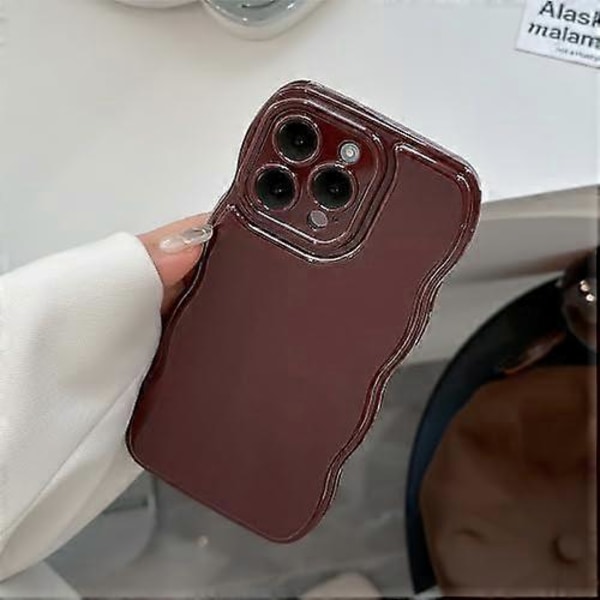 2 st Mobilskal för iPhone 15 Pro Max, Enkel Vågdesign Vågig Ram Mjukt Silikon Estetiskt Mobilskal för iPhone 15 Pro Max Mobilskal