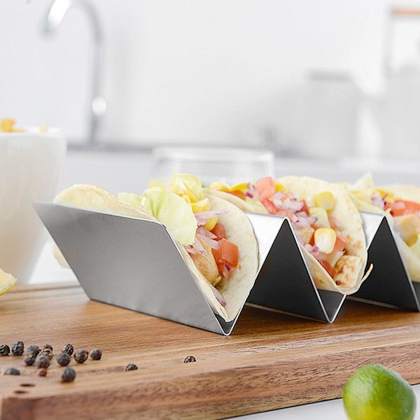 Kreativt pandekagestativ i rustfrit stål Taco Spring Roll Stativ