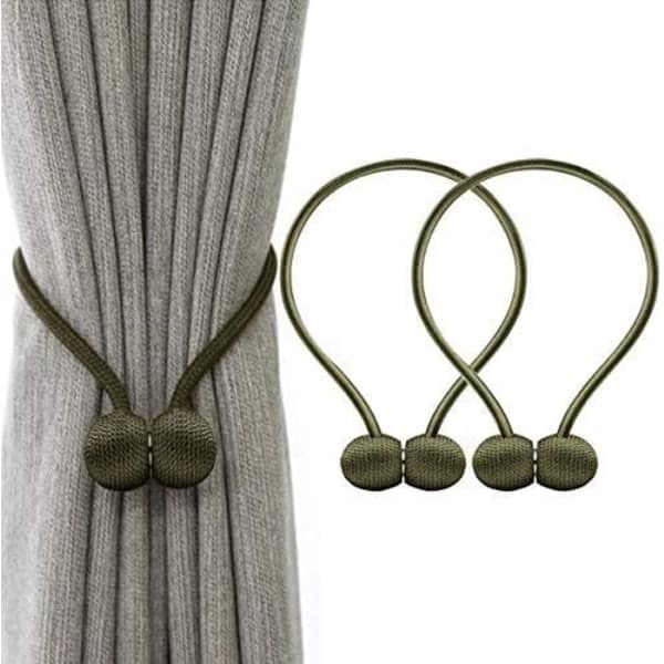 Gardinklips med magnetisk stropp (2-pakning) grønn green