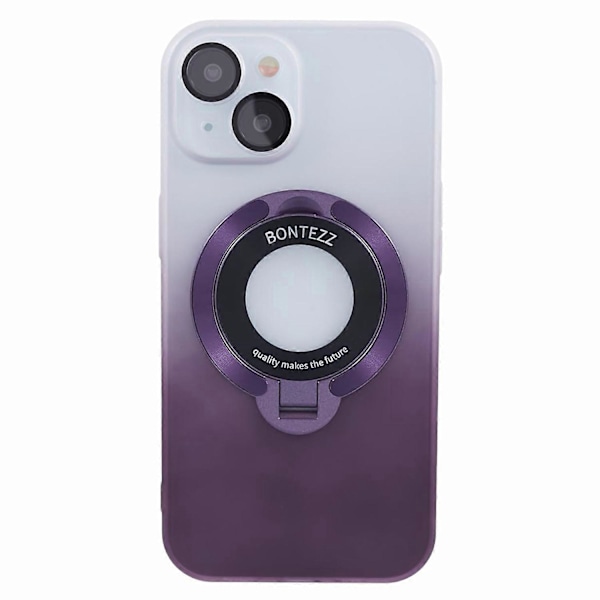 VOERO Hårdt PC-etui til iPhone 15 Plus Hud-Touch Støtteben Telefoncover Kompatibelt med MagSafe