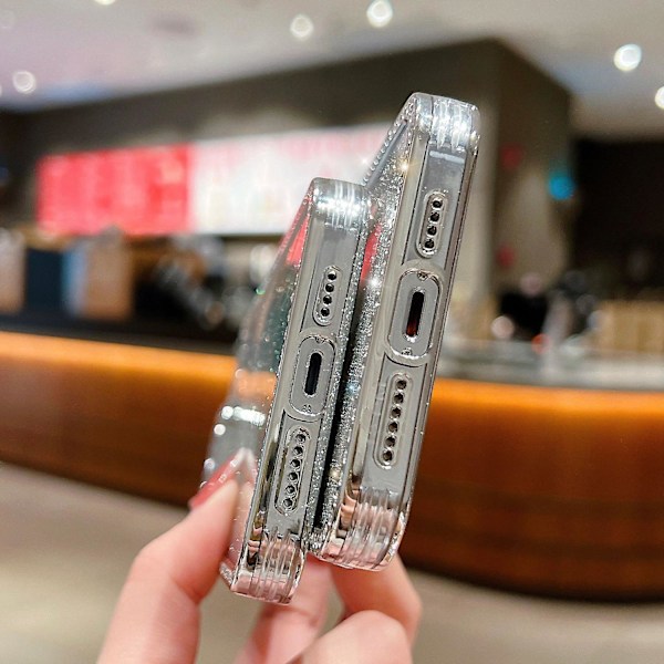 iPhone 15 Pro Max TPU -puhelinkotelo, galvanisoitu, kimalteleva