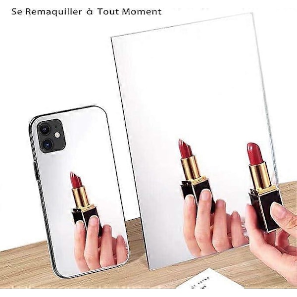 Etui til iPhone 15 Speil, Speiletui Speildeksel Ikke-deformerbar Design for Kvinner Jenter, Ideell for Sminke Når Som Helst