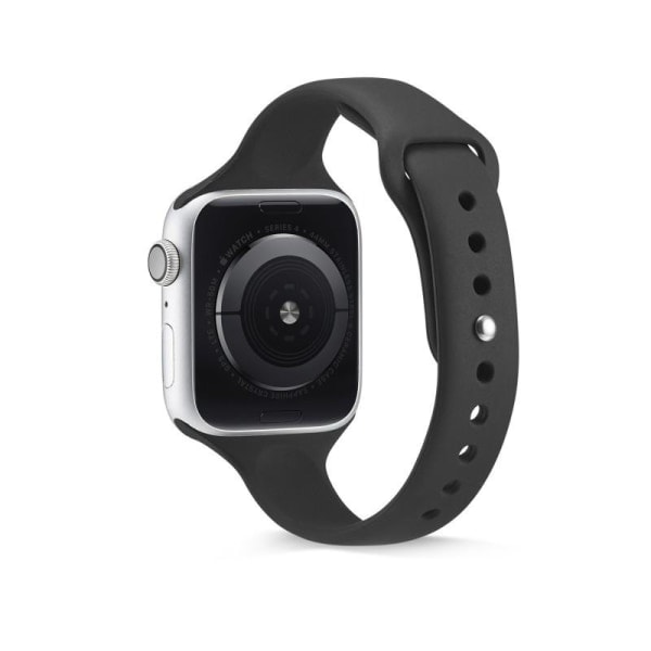 Apple Watch 38/40/41mm Slankt Stilfuldt Silikone Armbånd Sort Svart