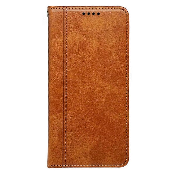 Til iPhone 15 Cover Skjult Magnetisk Lukning Kalvetekstur Læder Telefon Cover