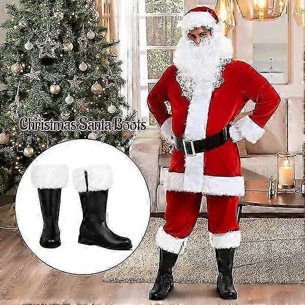 Tomtestövlar för män, jul-tomte-tema skor, Uki varumärke julskor röda 47 Red 47