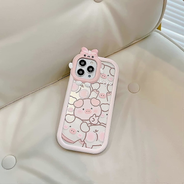 Yhteensopiva iPhone 14 Pro Max -kotelon kanssa, Söpö puhelinkotelo iPhone 14 Pro Maxille, Sarjakuvakotelo iPhone 14 Pro Maxille, Ihana porsas suunniteltu iPhone 14 Prolle