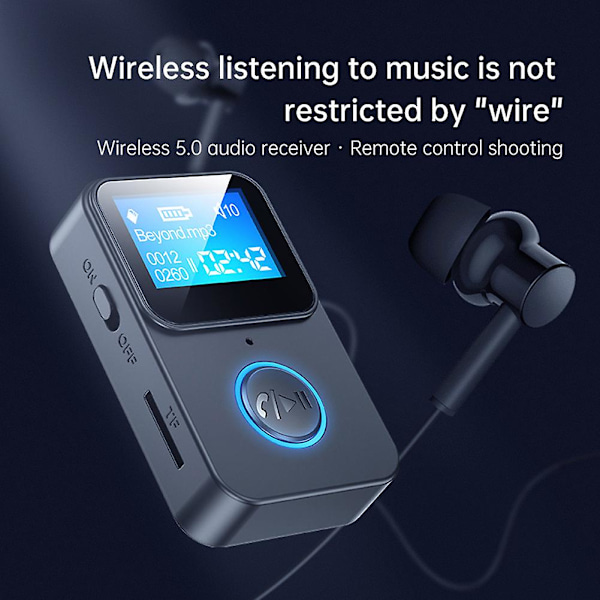 Näkyvä Bluetooth-lähetin-vastaanotin LCD-näytöllä