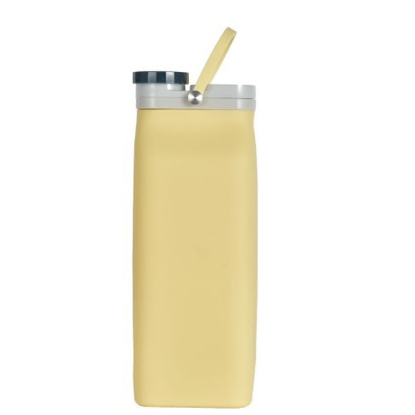 600ml Krøllet Foldsbar Melkeflaske Silikon Vannflaske yellow