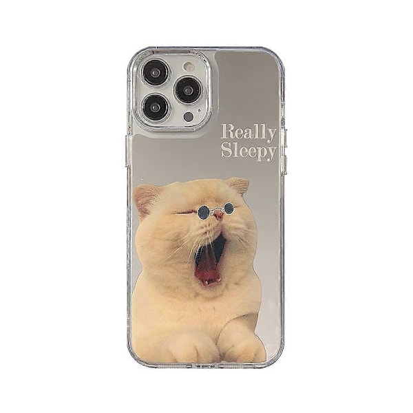 Til Apple 14 mobiltelefoncover iphone14promax galvaniseret spejl trendy sød kat iPhone15PLUS