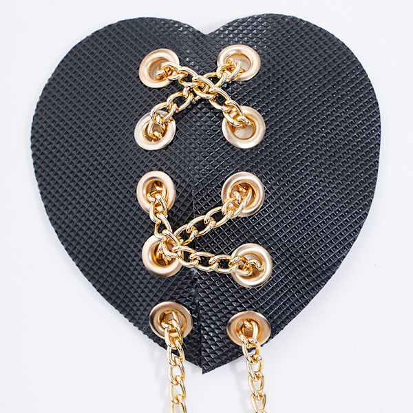 Rhinestone Kropskæde BH Hjerte Krystal Bryst Bikini Smykker