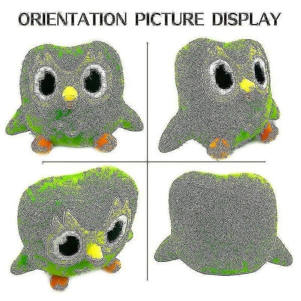 30cm Duolingo Plushie Duo 10. vuosipäivän vihreä pöllölahja lapsille, pehmolelu 20cm