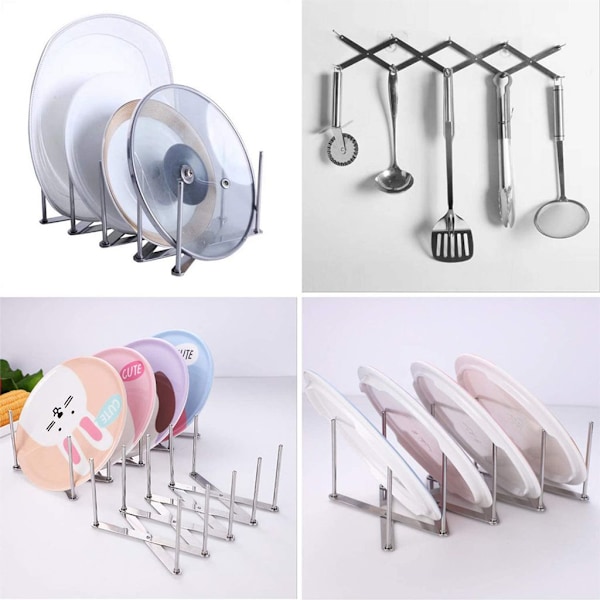2 stk Loks Stativ Skjelett Stativ Pot Holder Laget av Rustfritt Stål