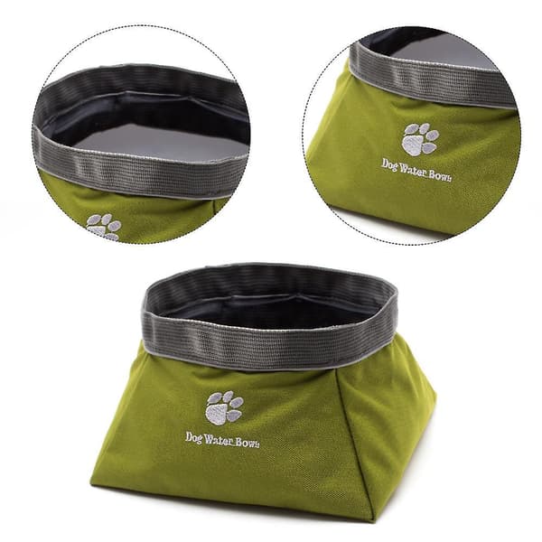Hundefoder- og vandskål, foldbar, bærbar