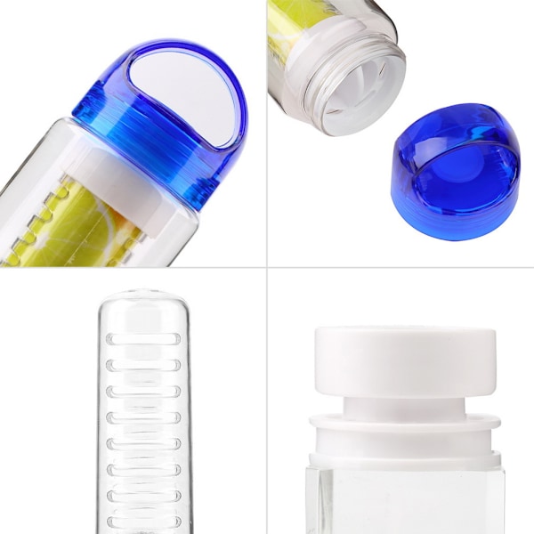 Hedelmäinfuusiopullo Muovinen juomapullo 700ml yellow