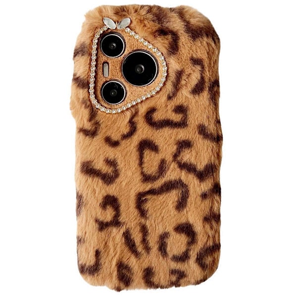 För Huawei Pura 70 Pro/ Pura 70 Pro+ Mobilskal Fluffigt Leopard Skyddande Mobilfodral
