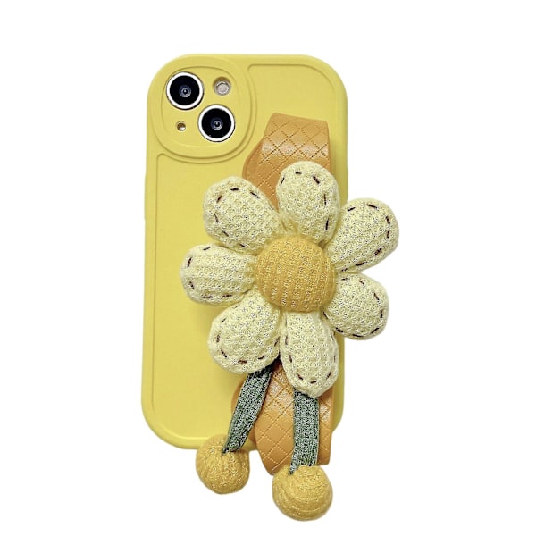 Citron Gul Blomst Armbånd + Rem Telefoncover Til Iphone 13/12 /11pro/xs Max/xr