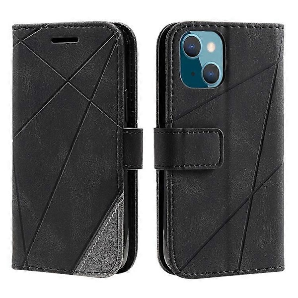 Skinnkänsla Skarvat Läder Mobiltelefonfodral för iPhone 15